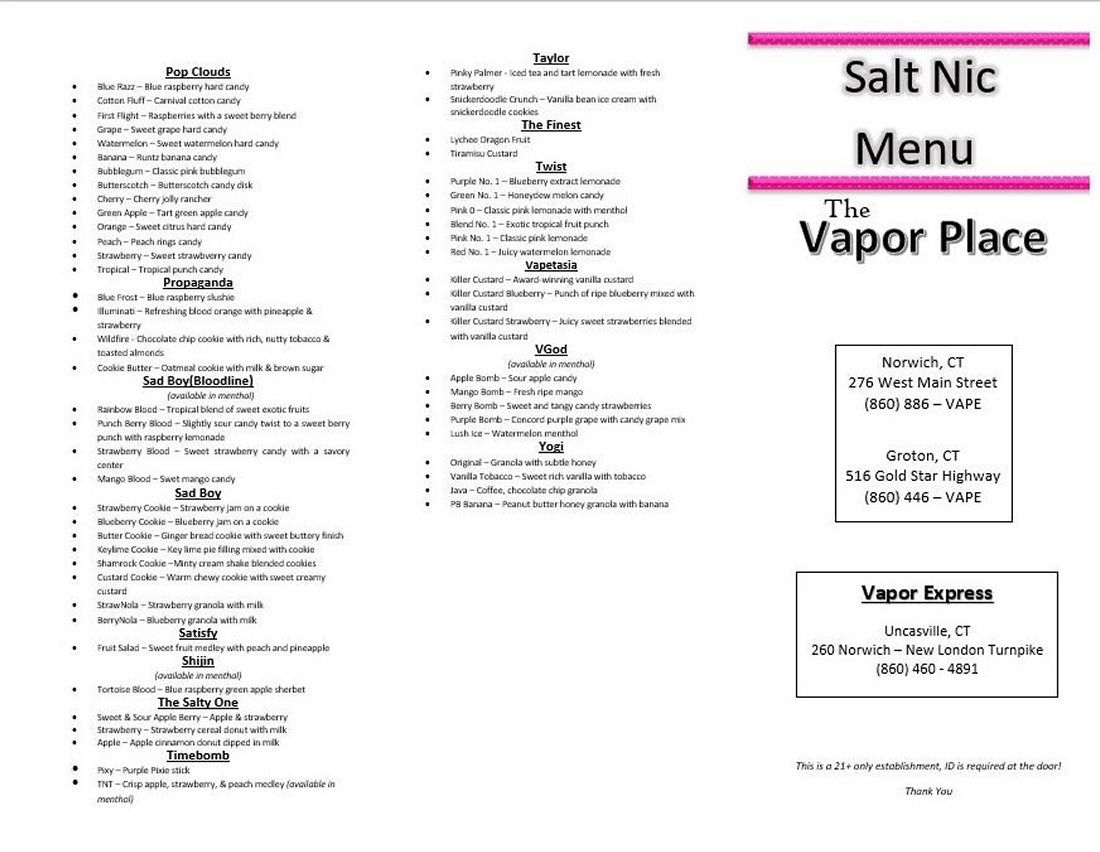 The Vapor Place - Norwich CT - Vapor Store